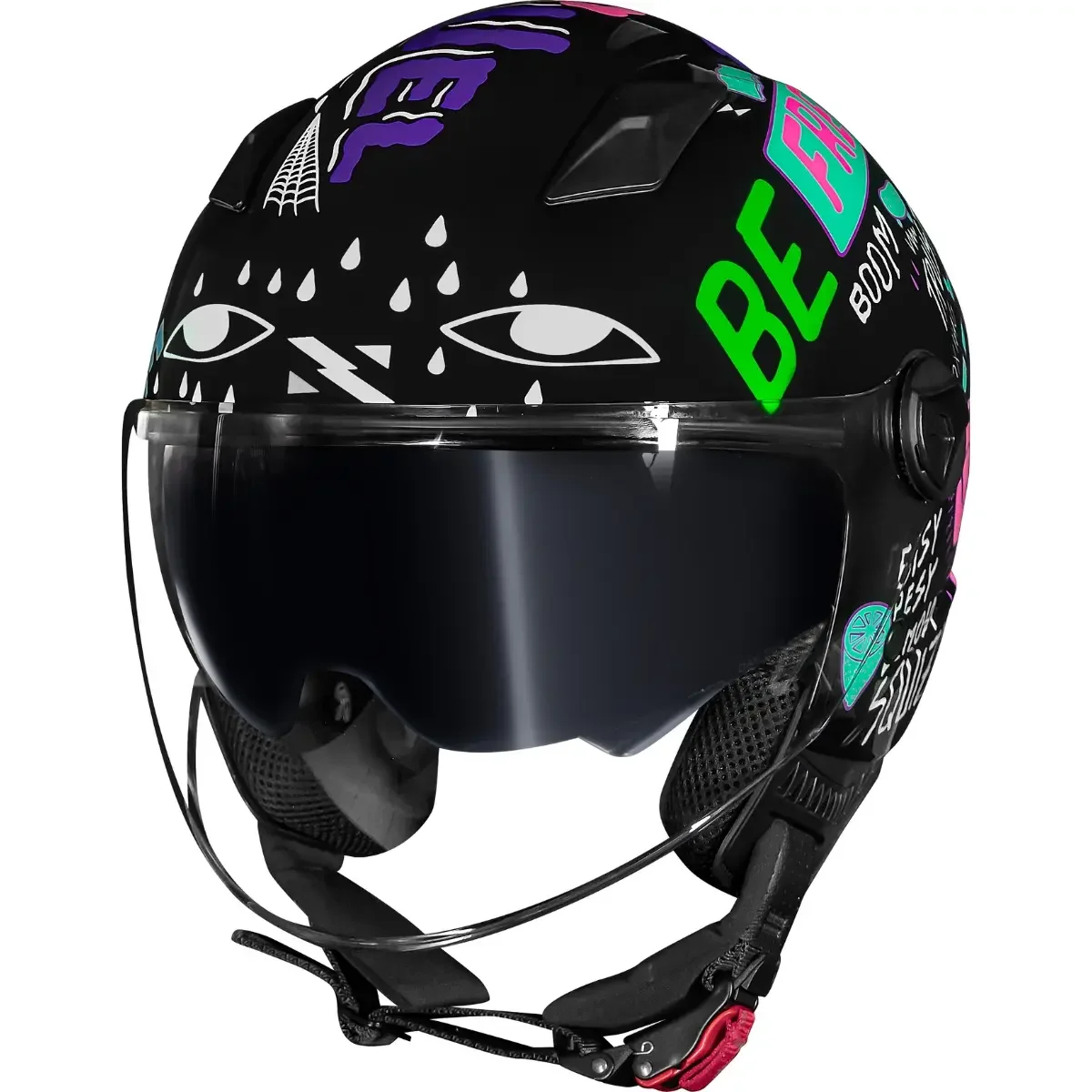 Capacete Norisk Orion SV Free Preto/Roxo - Spinelli Motos Boutique